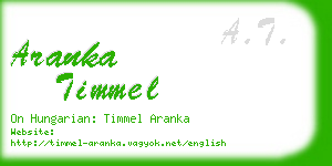 aranka timmel business card